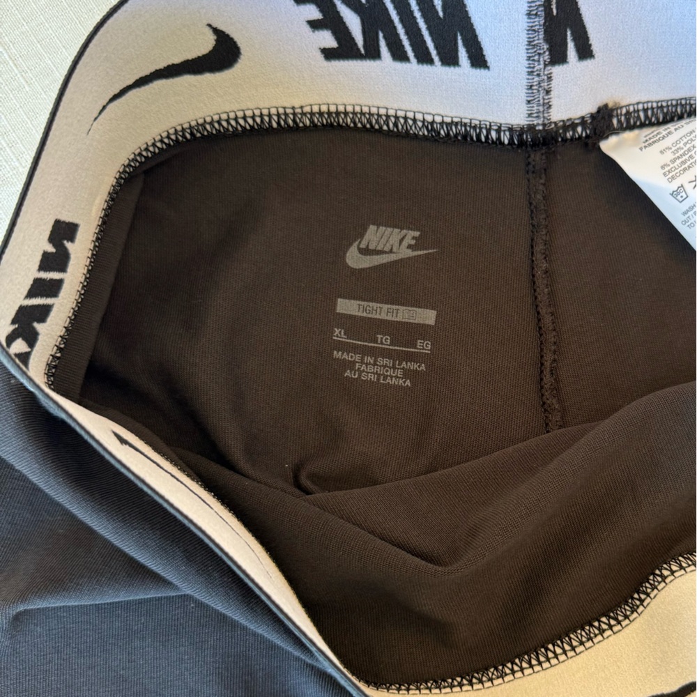 Nike Black Charcoal Leggings XL - Picture 2 of 5